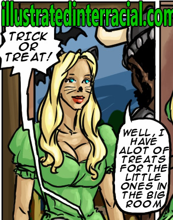 I have a special room for your mama's treat - Happy halloween y'all by Illustrated interracial