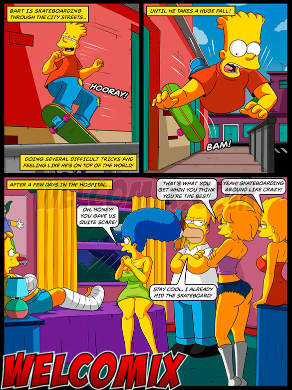 585px x 780px - The Simptoons: You're all broken, but your cock is working (Caring for the  injured boy)