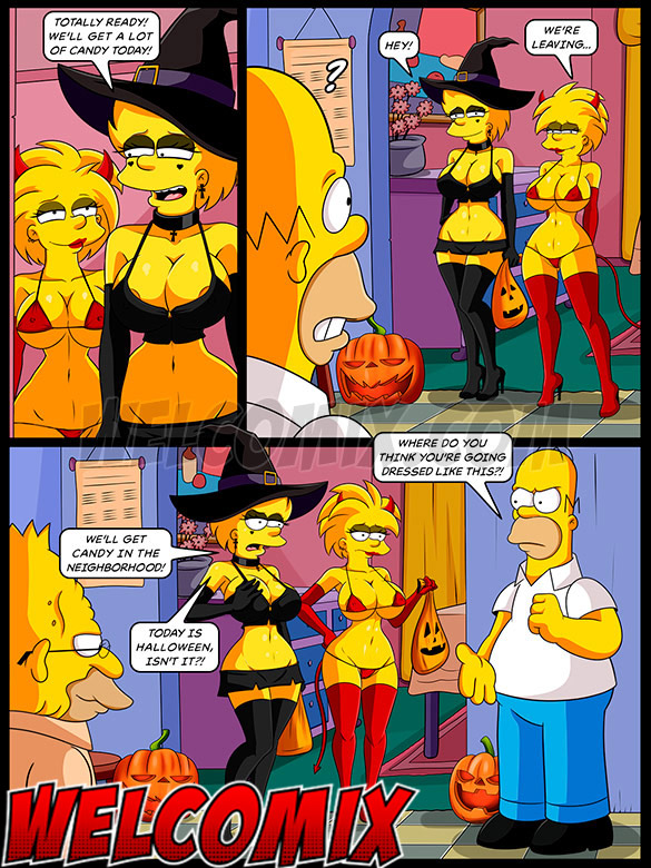 We'll get more candy with these costumes - The Simptoons - Halloween night by welcomix (tufos)