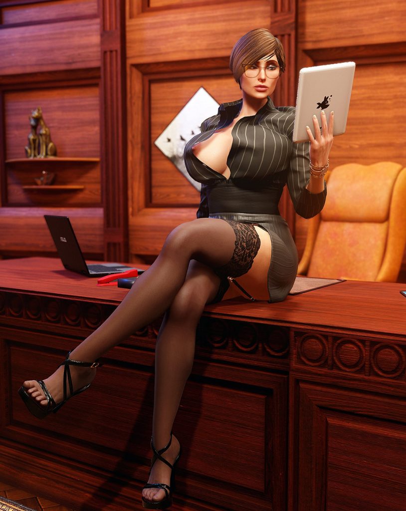 Big tits long legs lingerie - Serious Business 1 by Shassai