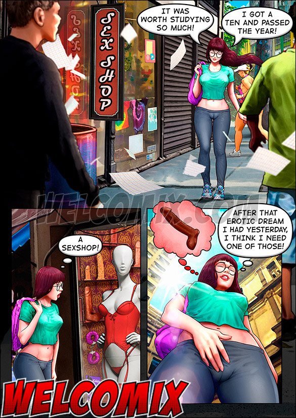 She can't contain herself, enters the store and buys a rubber dick - Brazilian Slumdogs - The rubber cock by welcomix (tufos)